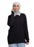 Black Round Knit Pullover - Khotwh